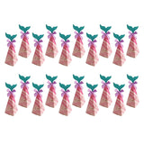 Max 20pcs Creative Triangle Cone Mermaid Candy Boxes Party Favor Rose Red