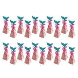 Max 20pcs Creative Triangle Cone Mermaid Candy Boxes Party Favor Rose Red