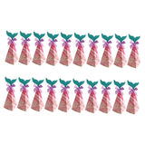 Max 20pcs Creative Triangle Cone Mermaid Candy Boxes Party Favor Rose Red