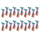 Max 20pcs Creative Triangle Cone Mermaid Candy Boxes Party Favor Ombre Pink