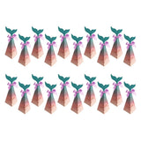 Max 20pcs Creative Triangle Cone Mermaid Candy Boxes Party Favor Ombre Pink
