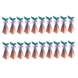 Max 20pcs Creative Triangle Cone Mermaid Candy Boxes Party Favor Ombre Pink