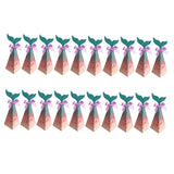 Max 20pcs Creative Triangle Cone Mermaid Candy Boxes Party Favor Ombre Pink