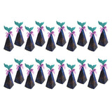 Max 20pcs Creative Triangle Cone Mermaid Candy Boxes Party Favor Dark Blue