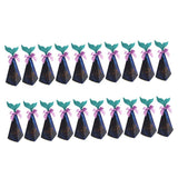 Max 20pcs Creative Triangle Cone Mermaid Candy Boxes Party Favor Dark Blue