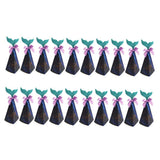 Max 20pcs Creative Triangle Cone Mermaid Candy Boxes Party Favor Dark Blue