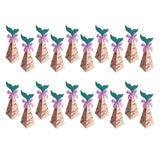Max 20pcs Creative Triangle Cone Mermaid Candy Boxes Party Favor Five-leaf Grass