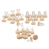 Max 10Pcs Wood Wooden Photo Picture Holder Cards Display Stand Party Decor