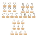 Max 10Pcs Wood Wooden Photo Picture Holder Cards Display Stand Party Decor