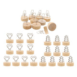 Max 10Pcs Wood Wooden Photo Picture Holder Cards Display Stand Party Decor