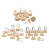 Max 10Pcs Wood Wooden Photo Picture Holder Cards Display Stand Party Decor