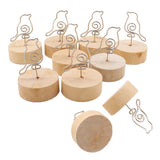 Max 10Pcs Wood Wooden Photo Picture Holder Cards Display Stand Party Decor