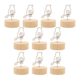 Max 10Pcs Wood Wooden Photo Picture Holder Cards Display Stand Party Decor