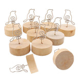 Max 10Pcs Wood Wooden Photo Picture Holder Cards Display Stand Party Decor