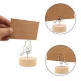 Max 10Pcs Wood Wooden Photo Picture Holder Cards Display Stand Party Decor