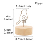 Max 10Pcs Wood Wooden Photo Picture Holder Cards Display Stand Party Decor