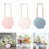 Max Novelty Shell Wedding Flower Girl Basket Flower Pot Garden Cafe Ornaments