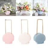 Max Novelty Shell Wedding Flower Girl Basket Flower Pot Garden Cafe Ornaments