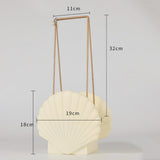 Max Sea Wind Shell Shape Romance Wedding Flower Basket Home Garden Decor White