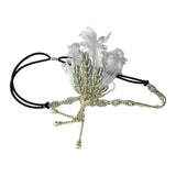 Max Women's Flapper Headband Feather Rhinestone 1920s Headpiece Hair Jewelry