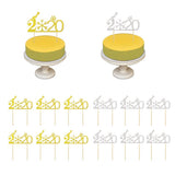Max 6pcs Sparkling Cake Toppers Cupcake Picks Christmas New Year Cake Decoration