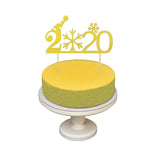 Max 6pcs Sparkling Cake Toppers Cupcake Picks Christmas New Year Cake Decoration