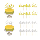 Max 6pcs Sparkling Cake Toppers Cupcake Picks Christmas New Year Cake Decoration
