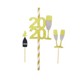 Max 12x Cake Topper 2020 Straws Goblet Cupcake Toppers Picks Sticks DIY Decor