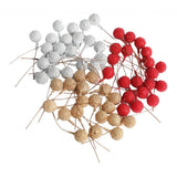 Max 100pcs Artificial Berries Foam Christmas Party Home Decor Supplies DIY Craft