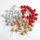 Max 100pcs Artificial Berries Foam Christmas Party Home Decor Supplies DIY Craft