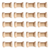 Max 20pcs Blank Wooden Empty Spools for Wire Thread Bobbins Cords Coils DIY