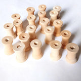 Max 20pcs Blank Wooden Empty Spools for Wire Thread Bobbins Cords Coils DIY