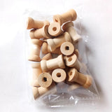 Max 20pcs Blank Wooden Empty Spools for Wire Thread Bobbins Cords Coils DIY