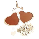 Max Wooden Wedding Guest Book Love-Heart Shape Ornaments Wedding Party Decor