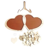 Max Wooden Wedding Guest Book Love-Heart Shape Ornaments Wedding Party Decor