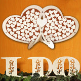 Max Wooden Wedding Guest Book Love-Heart Shape Ornaments Wedding Party Decor