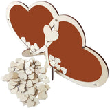 Max Wooden Wedding Guest Book Love-Heart Shape Ornaments Wedding Party Decor
