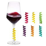 Max 6x Silicone Drink Markers Wine Glass Charm Cup Labels Tag Bar Party Supply