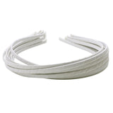 10Pcs Alice Band Headband Satin Wrapped Hair Hoop Thin Hair Band Cream White