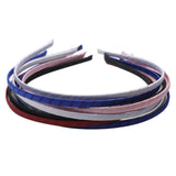 10Pcs Alice Band Headband Satin Wrapped Hair Hoop Thin Hair Band Mixed