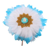 Flapper Feather Round Hand Fan Wedding Showgirl Dance Costume Party Props