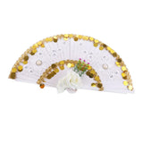Max Fashion Showgirl Hand Fan Decorative Flower Fan Wedding Party Photo Prop