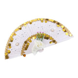Max Fashion Showgirl Hand Fan Decorative Flower Fan Wedding Party Photo Prop