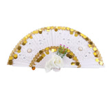 Max Fashion Showgirl Hand Fan Decorative Flower Fan Wedding Party Photo Prop