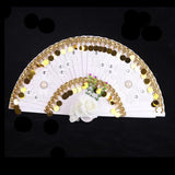 Max Fashion Showgirl Hand Fan Decorative Flower Fan Wedding Party Photo Prop