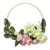 Max 20cm Artificial Flower Rattan Wreath Door Hanging Garland for Wedding Home A