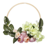 Max 20cm Artificial Flower Rattan Wreath Door Hanging Garland for Wedding Home A