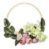 Max 20cm Artificial Flower Rattan Wreath Door Hanging Garland for Wedding Home A