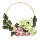 Max 20cm Artificial Flower Rattan Wreath Door Hanging Garland for Wedding Home A