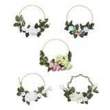 Max 20cm Artificial Flower Rattan Wreath Door Hanging Garland for Wedding Home A